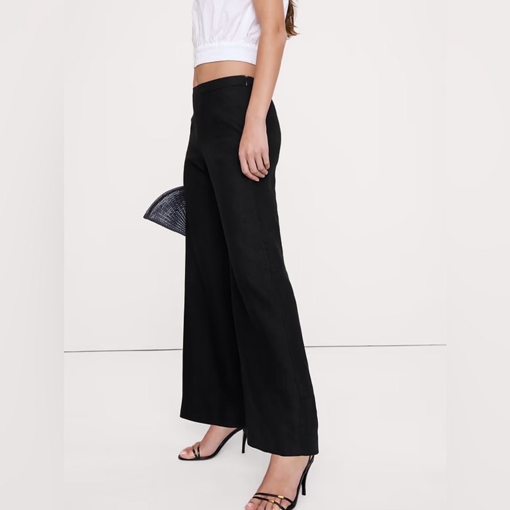 NWT! Banana Republic Mid-Rise Kick-Flare Linen Ankle Pant - Size 6 #875194 - Picture 3 of 5